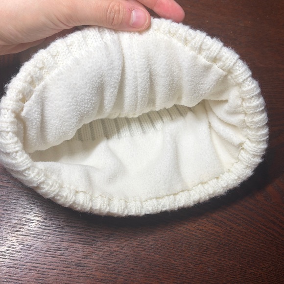 Women's Cream Knit Beanie - Picture 3 of 5